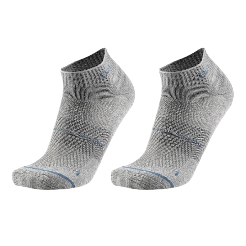 Șosete de exterior UYN Unisex All Round Low Cut 2Pack Grey Mel/Grey/Mel