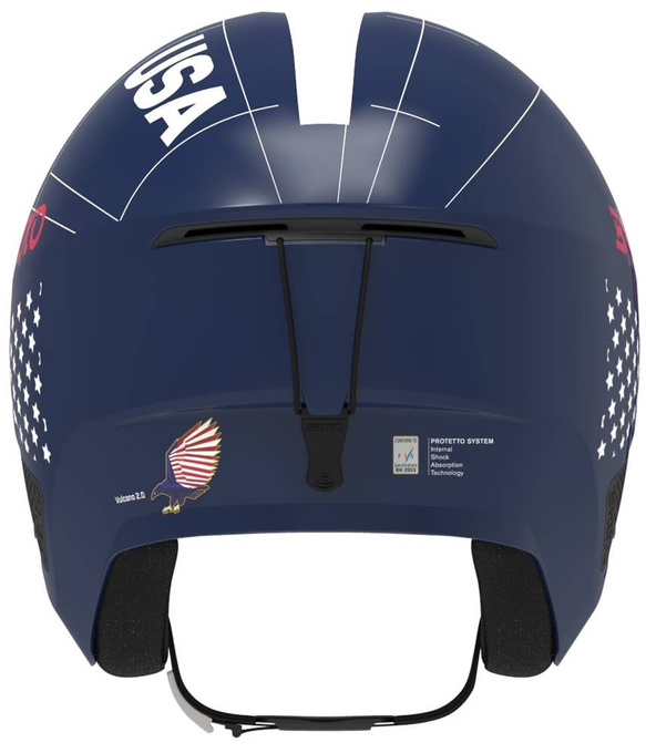 Cască Briko Vulcano 2.0 USA Shiny/Blue White - 2024/25
