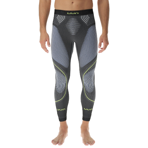 Lenjerie de corp termică UYN Man Evolutyon UW Pant Long Melange Anthracite Melange/Blue/Yellow Shiny - 2023/24