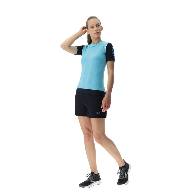 Tricou de alergare UYN Woman Running PB42 OW Shirt SH_SL Blue Radiance/Peacot