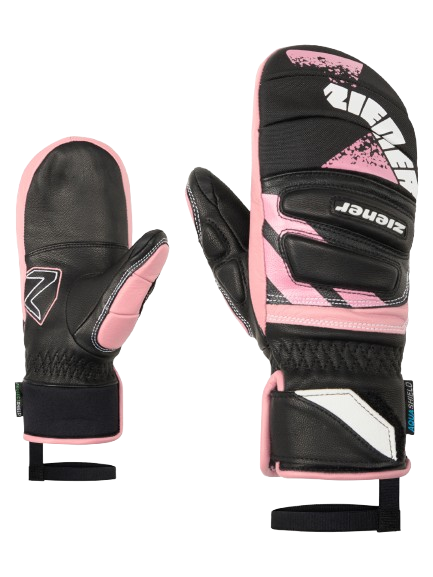Mănuși Ziener Lopaki-z As® Pr Mitten Glove Junior Unisex Black Pink Vanilla - 2025/26