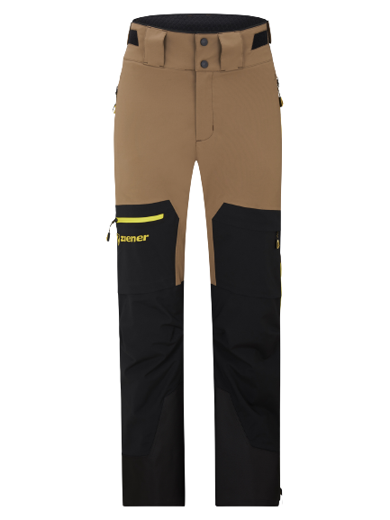 Pantaloni de schi Ziener Tewes Full-Zip Man Black Mustard - 2024/25