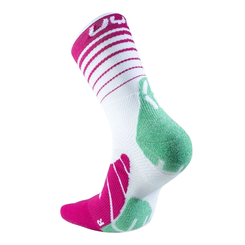 Șosete de exterior UYN Woman Runner's Five Socks White/Fuchsia/Green