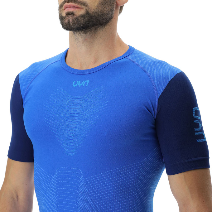 Tricou de alergare UYN Man Running PB42 OW Shirt SH_SL Strong Blue/Peacot