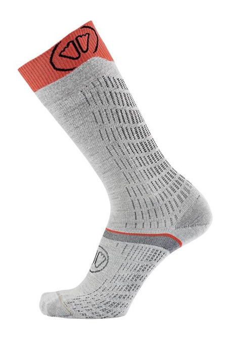 Șosete Sidas Ski Merino Performance Light Grey/CoraL - 2025/26