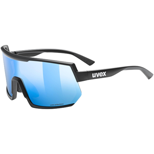 Ochelari de soare Uvex Sportstyle 235 P - Black Mat/Mirror Blue - 2023