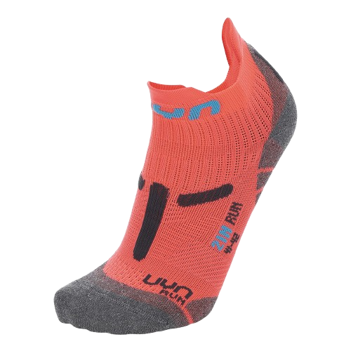 șosete de alergare UYN Woman Run 2IN Socks Coral Fluo/Anthracite