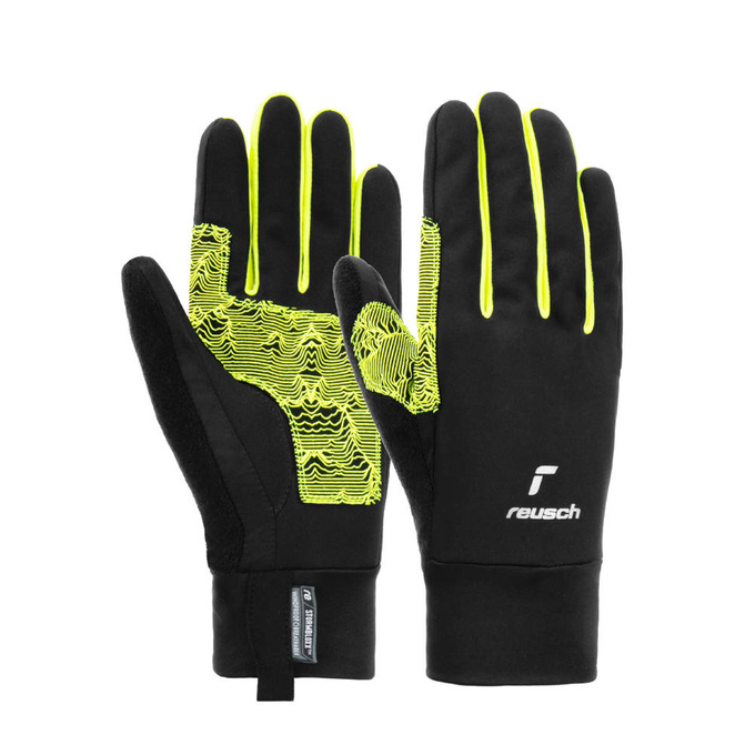 Mănuși REUSCH Arien STORMBLOXX TOUCH-TEC negru/galben de siguranță - 2022/23