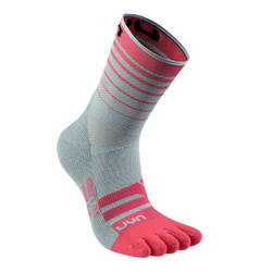 Șosete de exterior UYN Woman Runner's Five Socks Light Grey/Pink