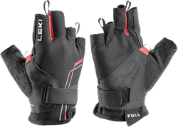 LEKI Nordic Breeze Shark Short Gloves Negru/Roșu/Blanc - 2024