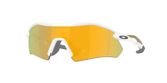 Ochelari Oakley Radar Plate Polished White/Gold Frame/Prizm 24K Polarized Lenses