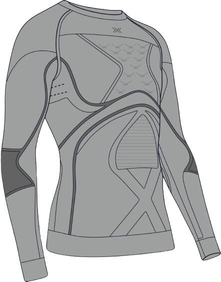 Cămașă termică X-bionic Energy Accumulator 4.0 Shirt LG SL Men Seal Grey/Light Grey - 2024/25