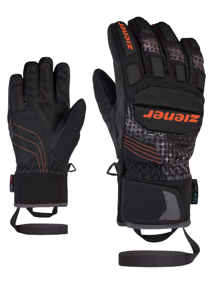 Mănușă Ziener Luro AS PR Junior Glove Junior Black Orange Pop Print - 2023/24