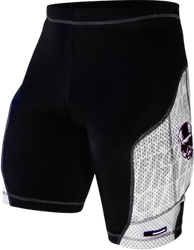 Pantaloni scurți cu protecții ENERGIAPURA Panta Racing alb/negru