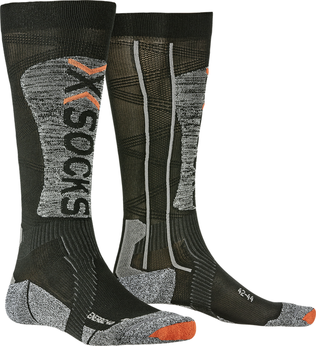 Șosete de schi X-Socks Ski Energizer LT 4.0 Black/Stone Grey Melange - 2023/24