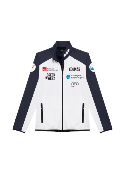 Polar pentru bărbați Colmar Full Zip Stretch Fleece White/Blue - 2025/26