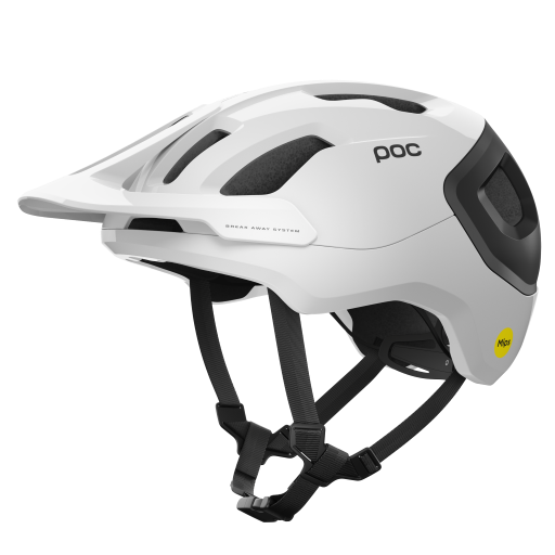 Cască de bicicletă POC Axion Race MIPS Hydrogen White/Uranium Black Matt