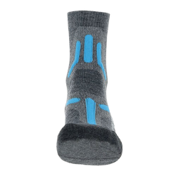 Șosete de exterior UYN Lady Trekking 2in Merino Socks Mid Grey/Turquise