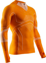 Cămașă termică X-bionic Energy Accumulator Light Shirt LS 1/2 Zip Men Blazing Orange/Arctic White - 2024/25