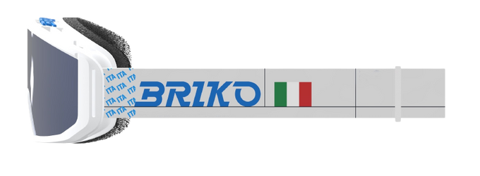 Ochelari de protecție Briko Vulcano Mask Italia White/Science Blue - 2024/25