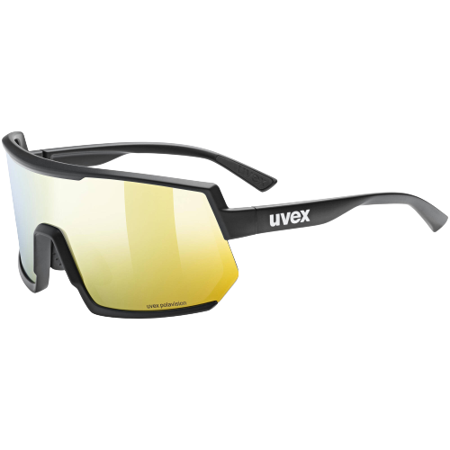 Ochelari de soare Uvex Sportstyle 235 P - Black Mat/Mirror Yellow - 2023