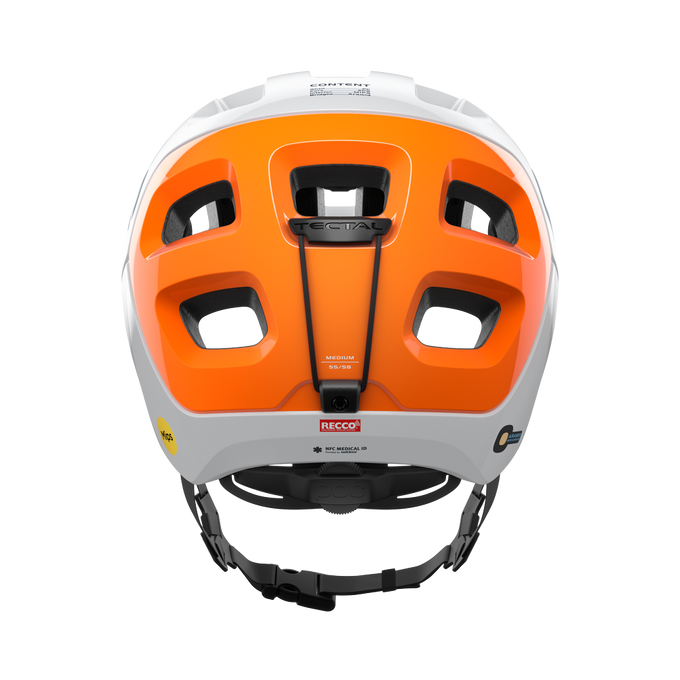 Cască de bicicletă POC Tectal Race MIPS NFC Hydrogen White/Fluorescent Orange AVIP