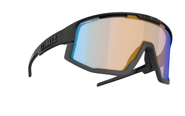 Ochelari de vedere BLIZ Fusion Nano Nordic Light Matt Black/Coral Orange Blue