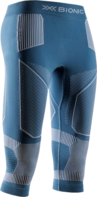Lenjerie termică X-bionic Energy Accumulator Light Pants 3/4 WMN Mineral Blue/Arctic White - 2024/25
