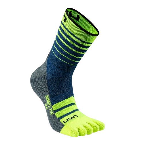 Șosete de exterior UYN Man Runner's Five Socks Blue/Yellow Fluo