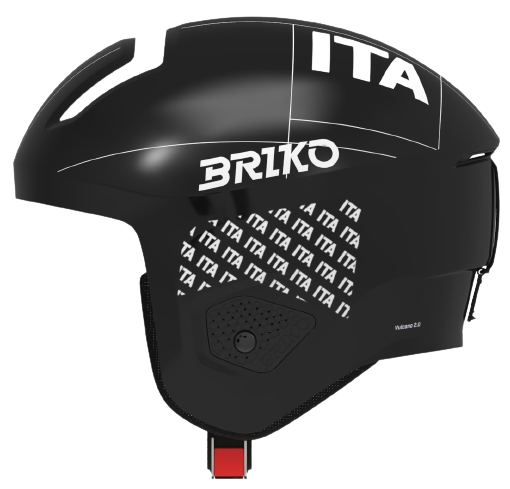 Cască Briko Vulcano 2.0 Italia Shiny/Black White - 2024/25