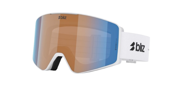 Ochelari de schi Bliz G001 Matte White Frame/Nano Optics Orange With Blue Multi Lens - 2025/26