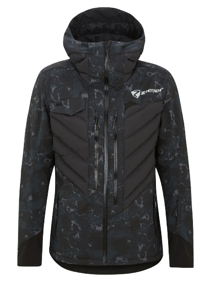 Geaca de schi Ziener RCE Coach Jacket Unisex Black Foggy Print - 2024/25