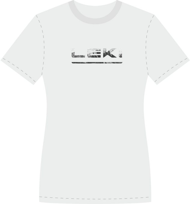 LEKI Tricou cu logo-ul femeii alb/negru - 2022
