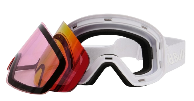 Ochelari de protecție Red Bull Spect Jam White/Red With Purple Mirror + Geamuri suplimentare - 2025/26