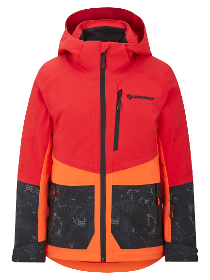 Geaca de  Ziener Trivor Junior Padded Red Orange Pop - 2024/25