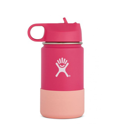 HYDRO FLASK 12 OZ KIDS KIDS WILD STAW LID & BOOT HIBISCUS cană termică
