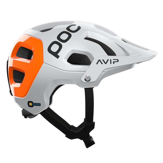 Cască de bicicletă POC Tectal Race MIPS NFC Hydrogen White/Fluorescent Orange AVIP