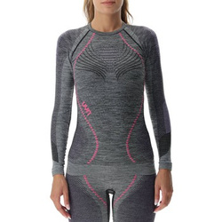 Lenjerie de corp termică UYN Woman Ambityon UW Shirt LG SL Melange Turtle Neck Black Purple/Raspberry - 2024/25