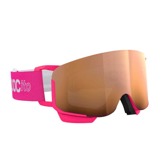 Ochelari de protecție POC POCito Nexal Fluorescent Pink/Partly Sunny Light Orange - 2025/26