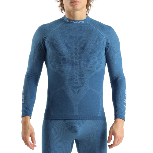 Lenjerie termică UYN Man Elevatyon Biomorph UW Shirt Long SL Turtle New Neck Blue Atoll - 2025/26