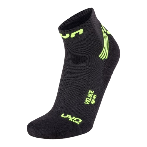 șosete de alergare UYN Run Veloce Man Black/Yellow Fluo