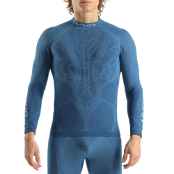 Lenjerie termică UYN Man Elevatyon Biomorph UW Shirt Long SL Turtle New Neck Blue Atoll - 2025/26