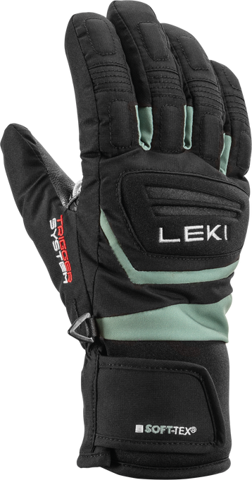 Mănuși LEKI Griffin 3D Junior Black/Dusty Green - 2025/26