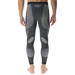 Lenjerie de corp termică UYN Man Evolutyon UW Pant Long Melange Anthracite Melange/Blue/Yellow Shiny - 2023/24