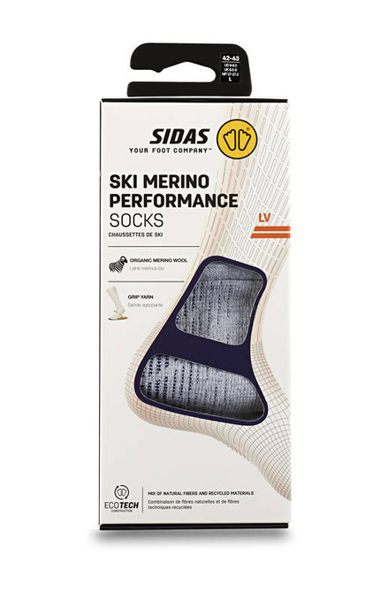 Șosete Sidas Ski Merino Performance Light Grey/CoraL - 2025/26