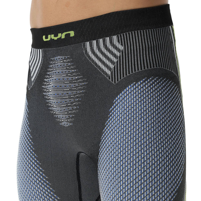 Lenjerie de corp termică UYN Man Evolutyon UW Pant Long Melange Anthracite Melange/Blue/Yellow Shiny - 2023/24