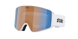 Ochelari de schi Bliz G001 Matte White Frame/Nano Optics Orange With Blue Multi Lens - 2025/26