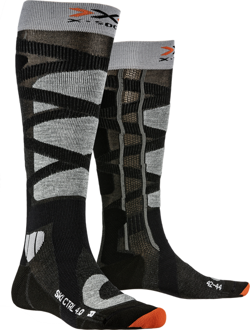 Șosete de schi X-Socks Ski Control 4.0 Anthracite Melange/Stone Grey Melange - 2024/25