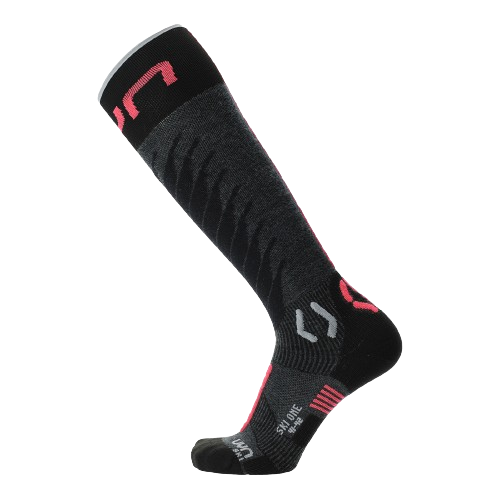 Șosete de schi UYN Woman Ski One Merino Anthracite/Pink - 2025/26