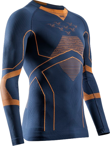 Cămașă termică X-bionic Energy Accumulator Light Shirt LS Marine/Orange - 2024/25